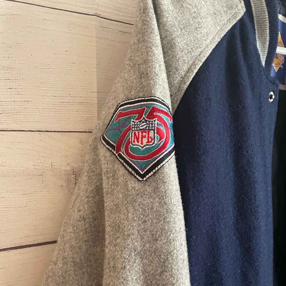 Rare Vintage NFL Dallas Cowboys Football Varsity Jacket size Large, wool blend - Picture 10 of 13
